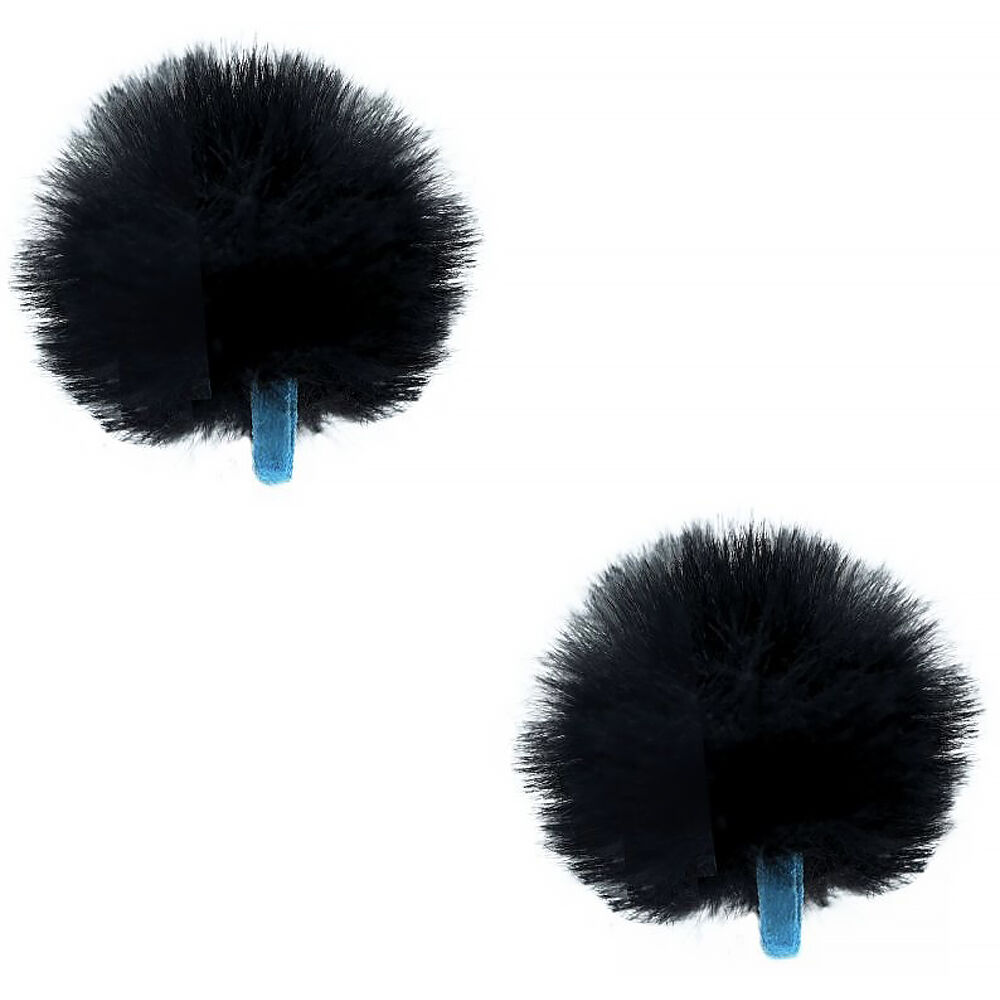Radio Puffer Urchin Parabrisas para Micrófonos Lavalier de 0.07 a 0.15"" de Diámetro (Negro, Paquete