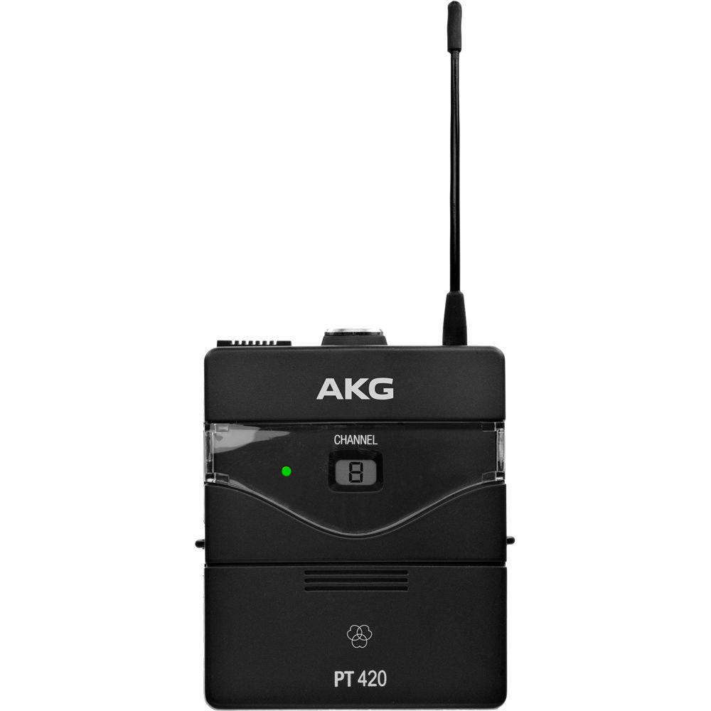 Transmisor Inalámbrico AKG PT420 Bodypack (Banda A: 530 a 559 MHz) - Compatible con Receptor SR420,