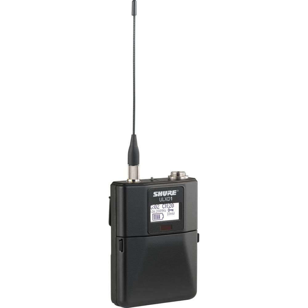Transmisor de Cuerpo Inalámbrico Digital Shure ULXD1 con TA4M (H50: 534 a 598 MHz) - Compatible con