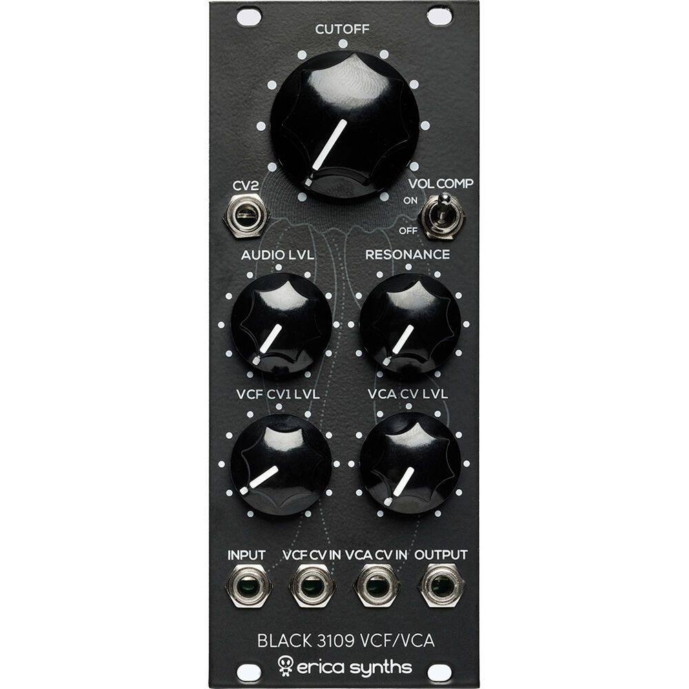 Módulo Eurorack Erica Synths Black 3109 VCF/VCA (10 HP) - VCF/VCA de Sintetizadores Vintage Roland,