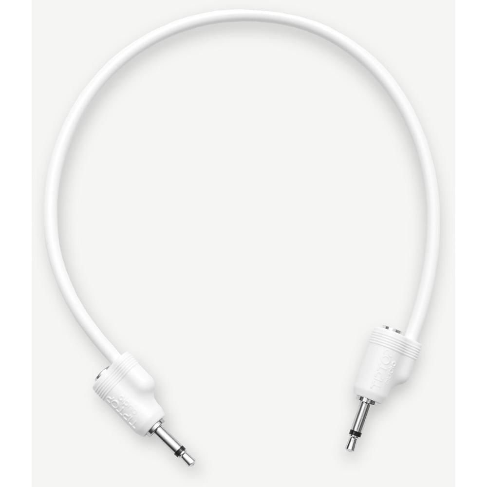 Cables de Parche TipTop Audio Apilables Blindados de 3.5mm para Eurorack (Blanco, 11.8"", Paquete de