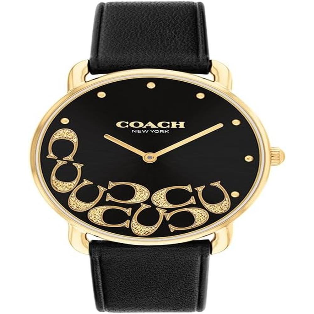 COACH Reloj Elliot con Scatter C's Estilo atemporal Resistente al agua 36mm | Oro - Negro
