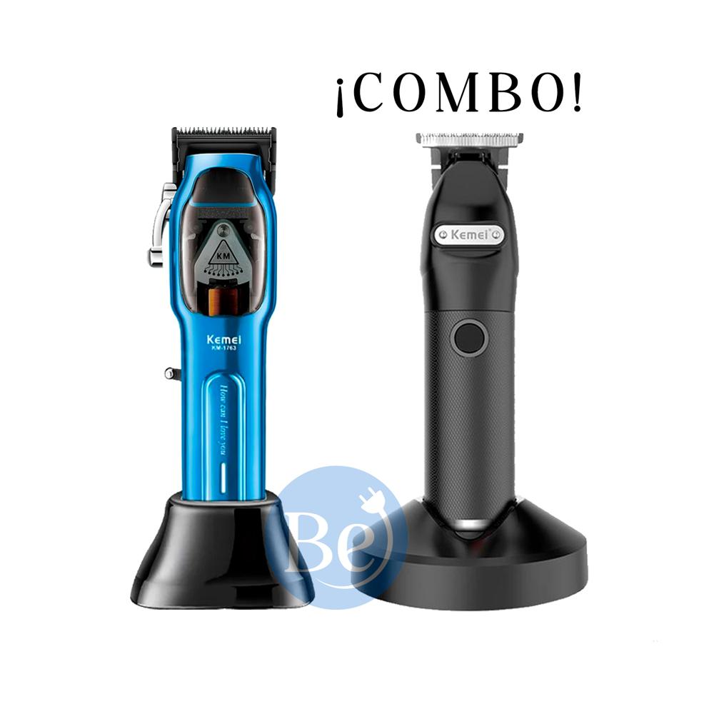 Combo Kemei Cortadora KM-1763 y Trimmer KM-1753
