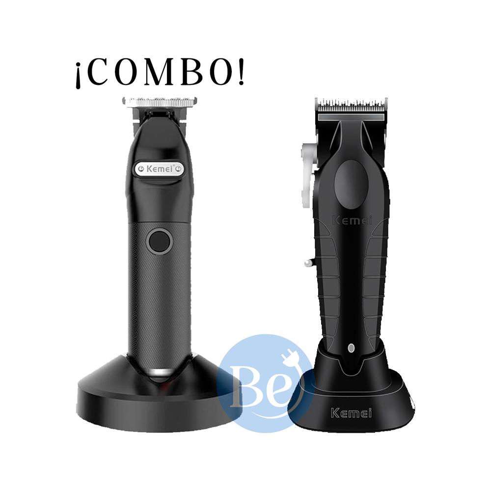 Combo Kemei Cortadora KM-2296 y Trimmer KM-1753