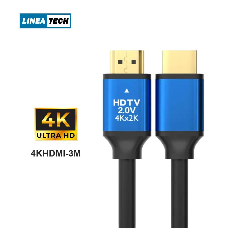 Cable HDMI 4k 3 Metros V. 2.0 LINEA TECH De Alta Velocidad