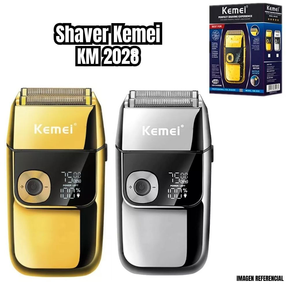 Shaver Kemei Digital C/Patillero 2 en 1 KM 2028