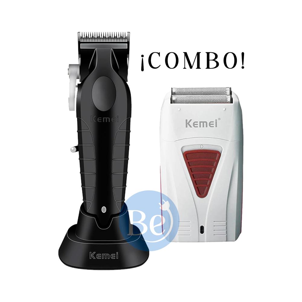 Combo Kemei Cortadora KM-2296 y Afeitadora Shaver KM-3382
