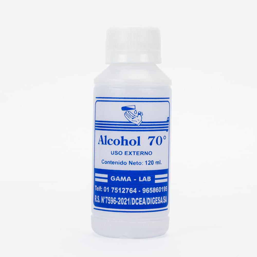 Alcohol GAMALAB 70° de 120 ML