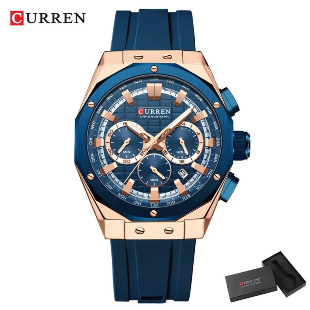 Reloj Curren Kree1202 Hombre Azul Ánálogo