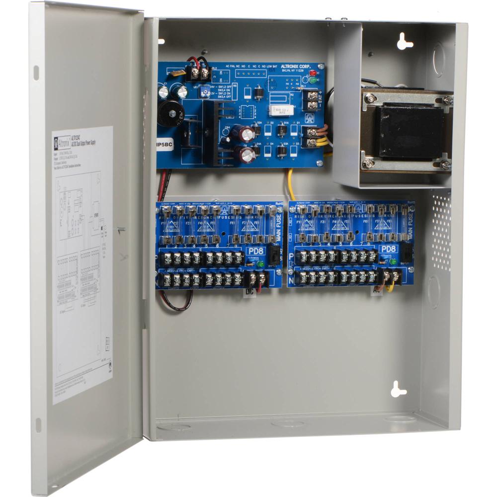 ALTRONIX ALTV1224C - Fuente de Alimentación AC/DC de 16 Salidas para Cámaras CCTV y Accesorios, 8 Sa