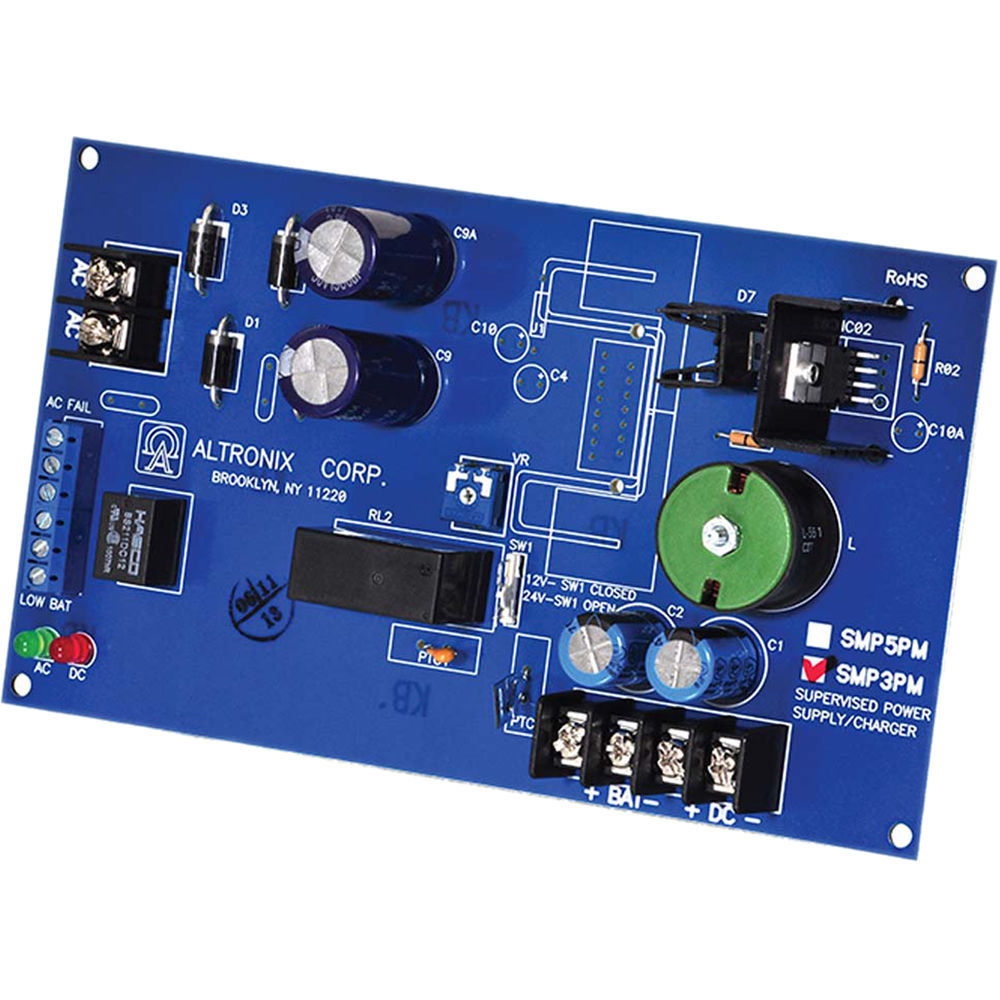 Placa de Fuente de Alimentación Supervisada Altronix (12/24VDC @ 2.5A)