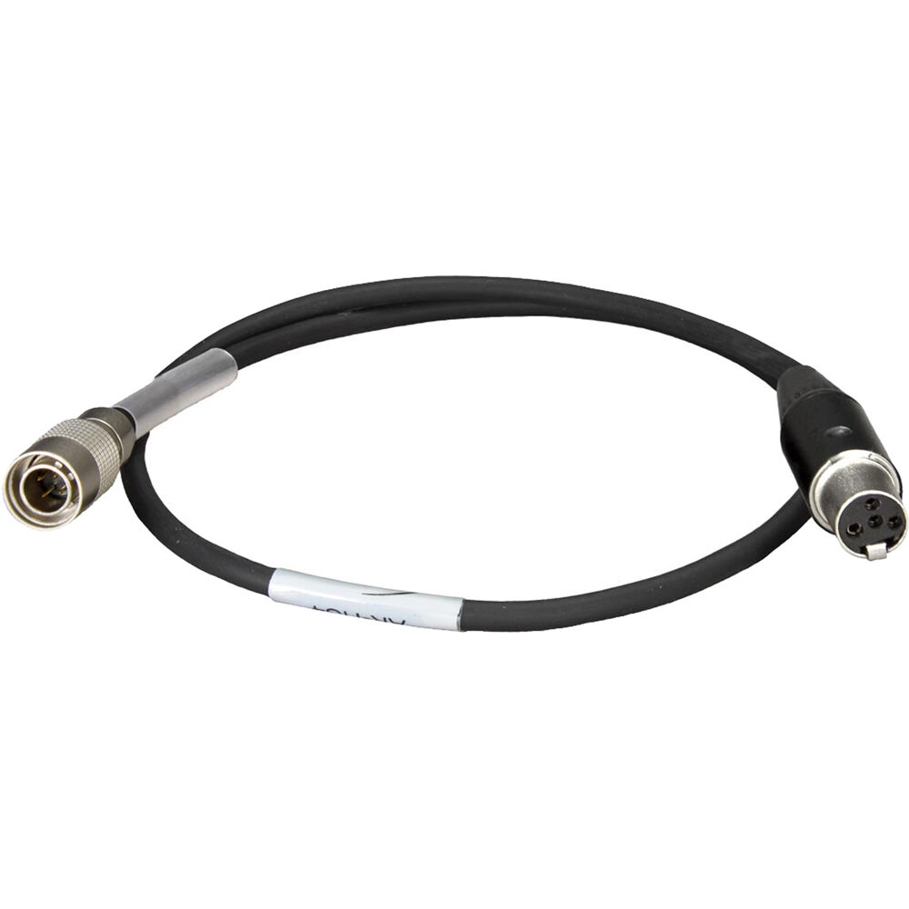Cable de Alimentación DC para Grabación Ambiental (15.7"") - Hirose 4-Pin a TA4F, Blindaje Trenzado,