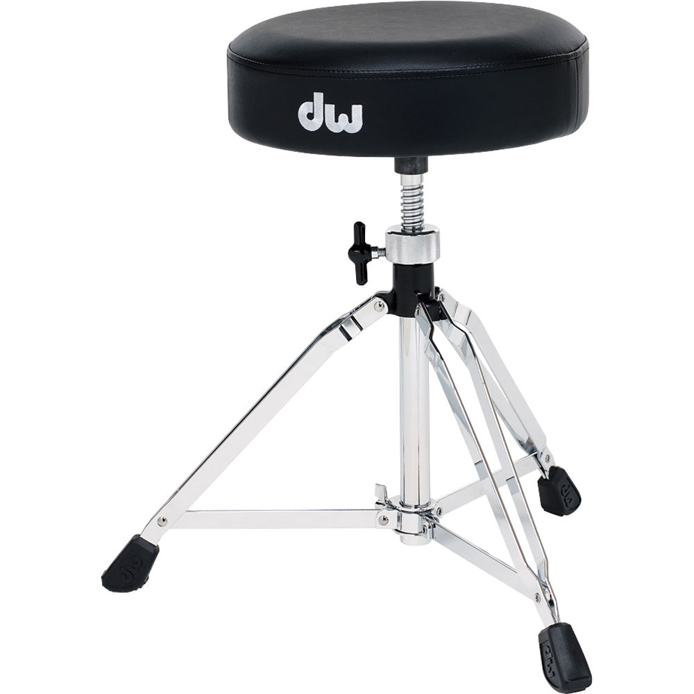 DW DRUMS 5100 Series Silla de Tambor con Base de Trípode, Asiento de Vinilo de 13"", Montaje de Vise