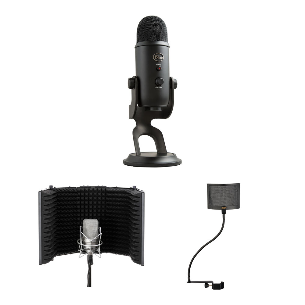 Kit Optimizador de Seguimiento USB Blue Yeti para Escritorio - Micrófono Tri-Cápsula, Conexión Plug