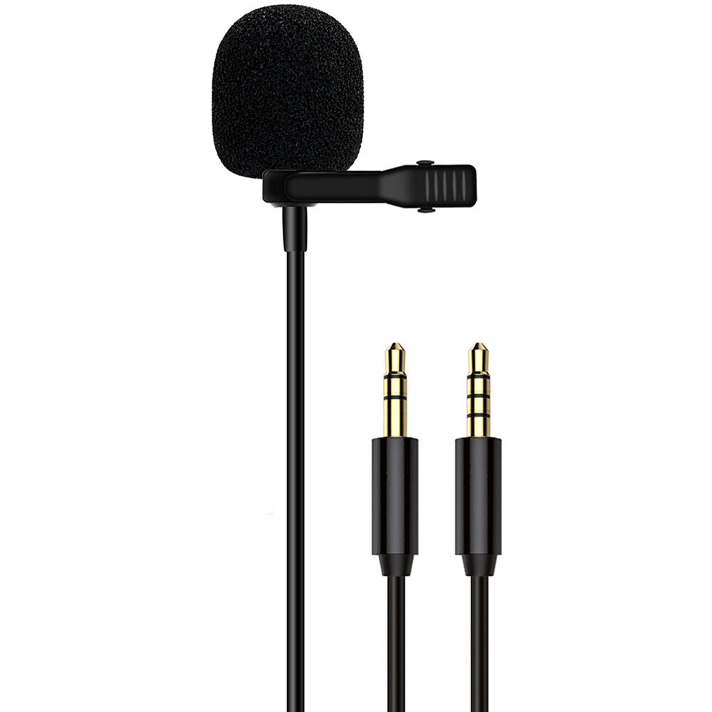 Micrófono Lavalier LituFoto VV10 de 3.5mm (4.9') - Audio Mejorado, Patrón Omnidireccional, Conector