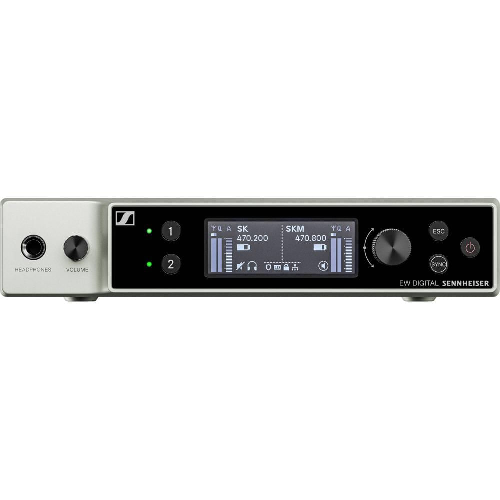 Receptor Digital Rackmount Sennheiser EW-DX EM 2 DANTE de 2 Canales con Dante (Q1-9: 470 a 550 MHz)