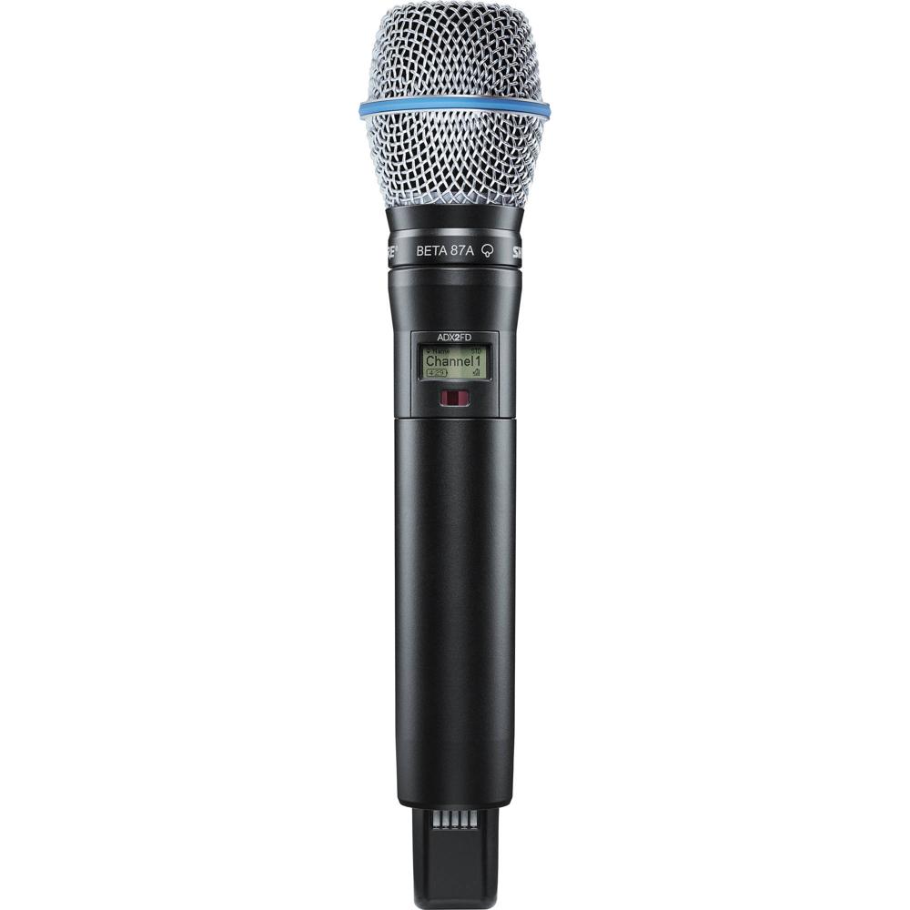 Shure ADX2FD/B87A Micrófono Inalámbrico Digital de Mano con Cápsula Beta 87A - Para Sistemas Axient