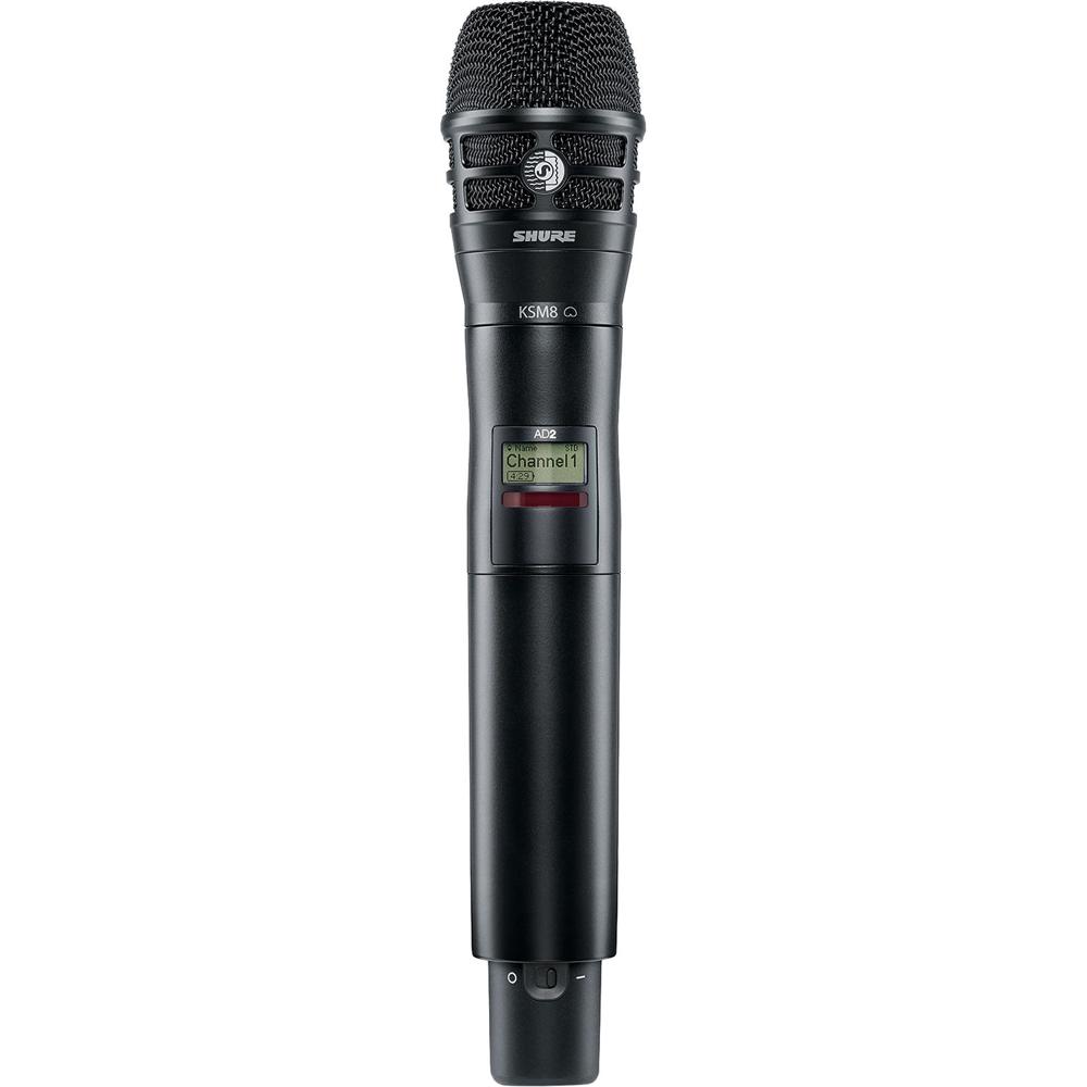 Shure AD2/KSM8B Micrófono Inalámbrico Digital de Mano con Transmisor y Cápsula KSM8 (G57: 470 a 616