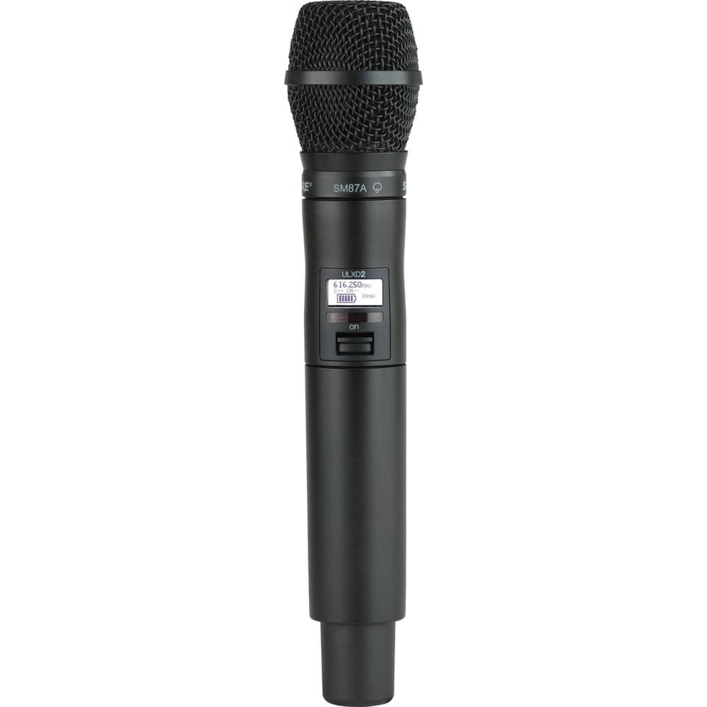 Micrófono Inalámbrico de Mano Digital Shure ULXD2/SM87 con Cápsula SM87A - Sistema ULX-D, Micrófono