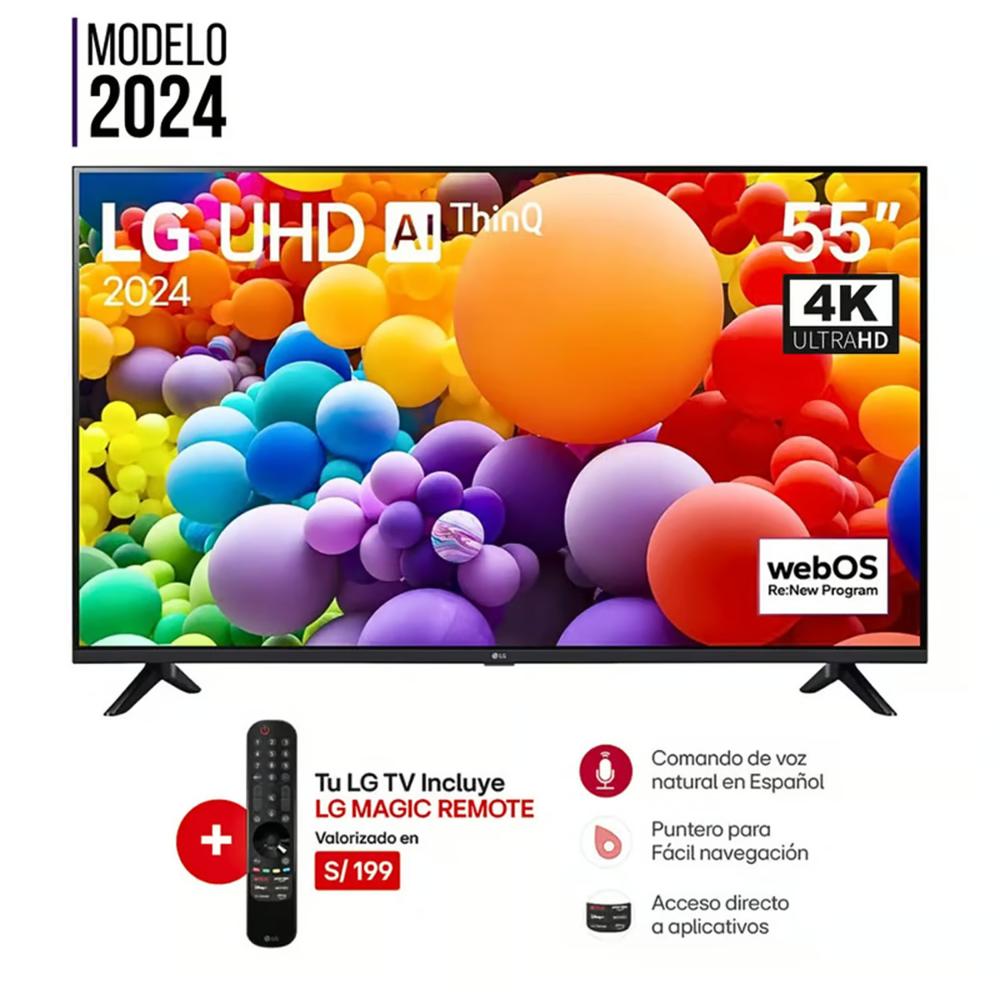 TELEVISOR SMART TV LG 55"" 55UT7300PSA PU. LED 4K UHD CON THINQ AI L CONTROL MAGIC