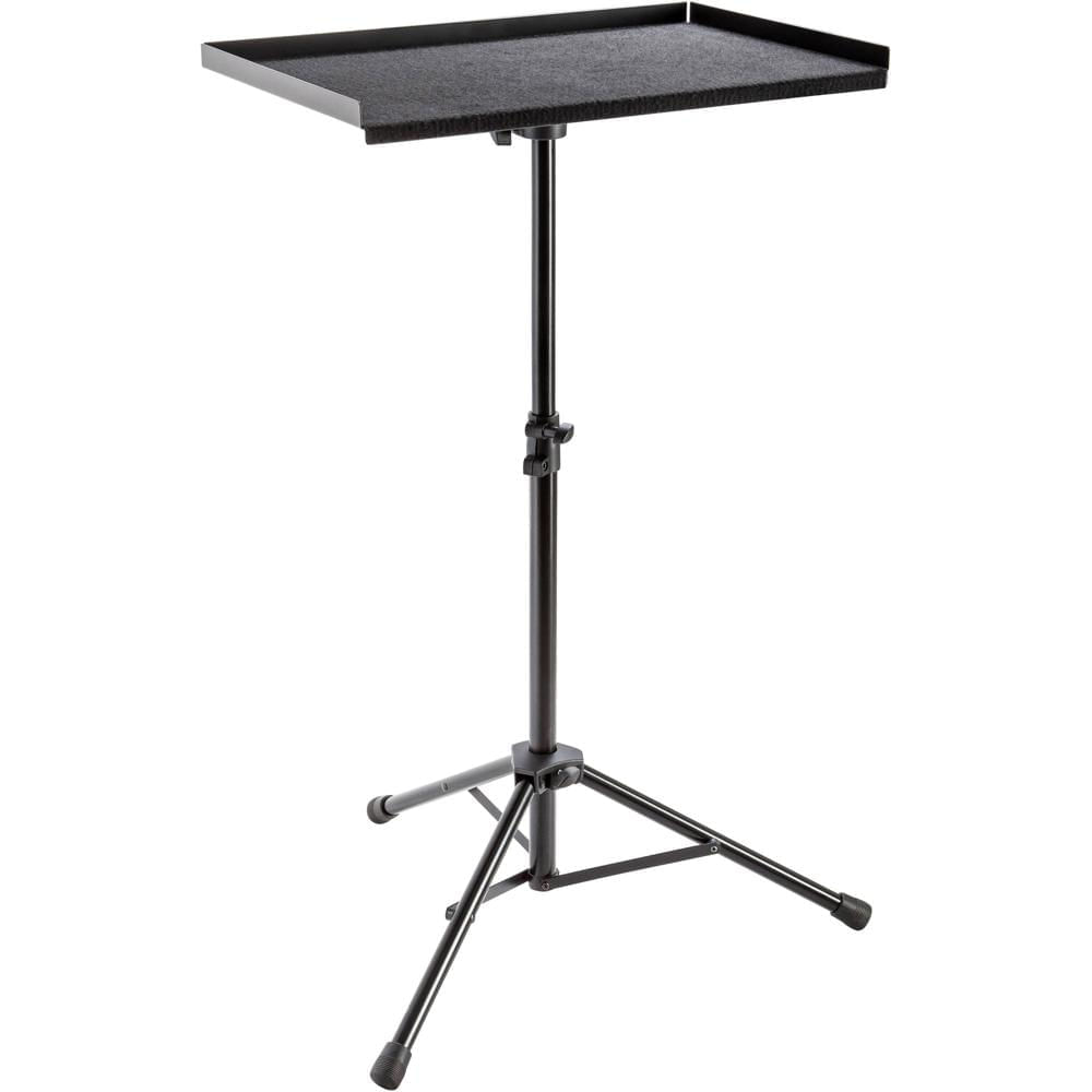 Mesa de Percusión K&M 13500 (Negra) - Soporte para Percusión y Accesorios, Bandeja de Acero Grande,