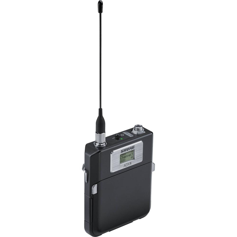 Transmisor de Cuerpo Inalámbrico Digital Shure ADX1 con LEMO3 (G57: 470 a 608 MHz) - Compatible con