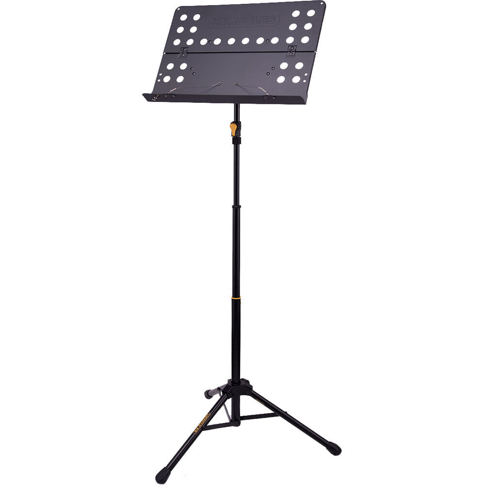 Soporte de Orquesta HERCULES con Escritorio Perforado - Construcción de Aluminio Perforado, Rodillo