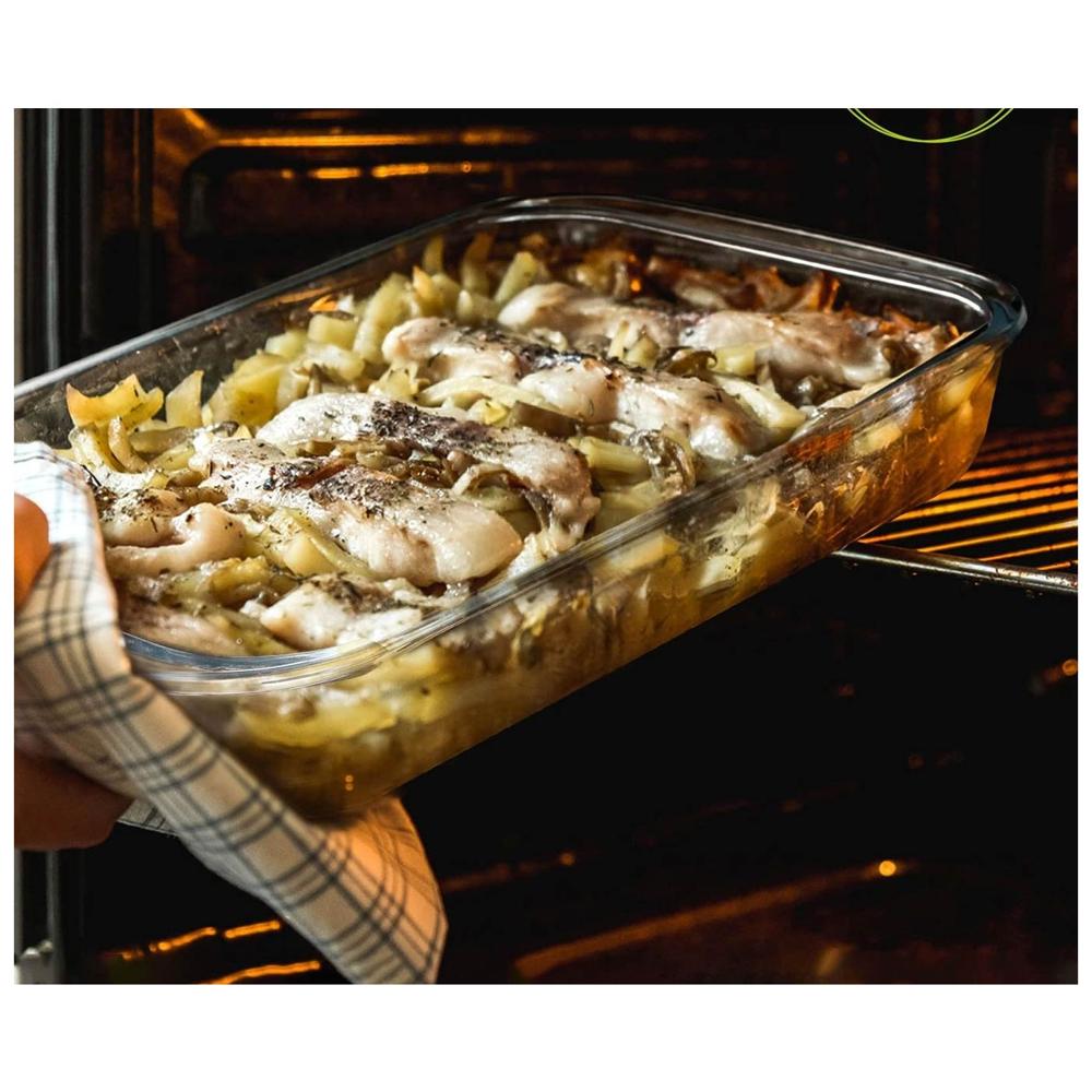 Set x2 Fuente Rectángular 2 y 3 Litros-hornear y servir