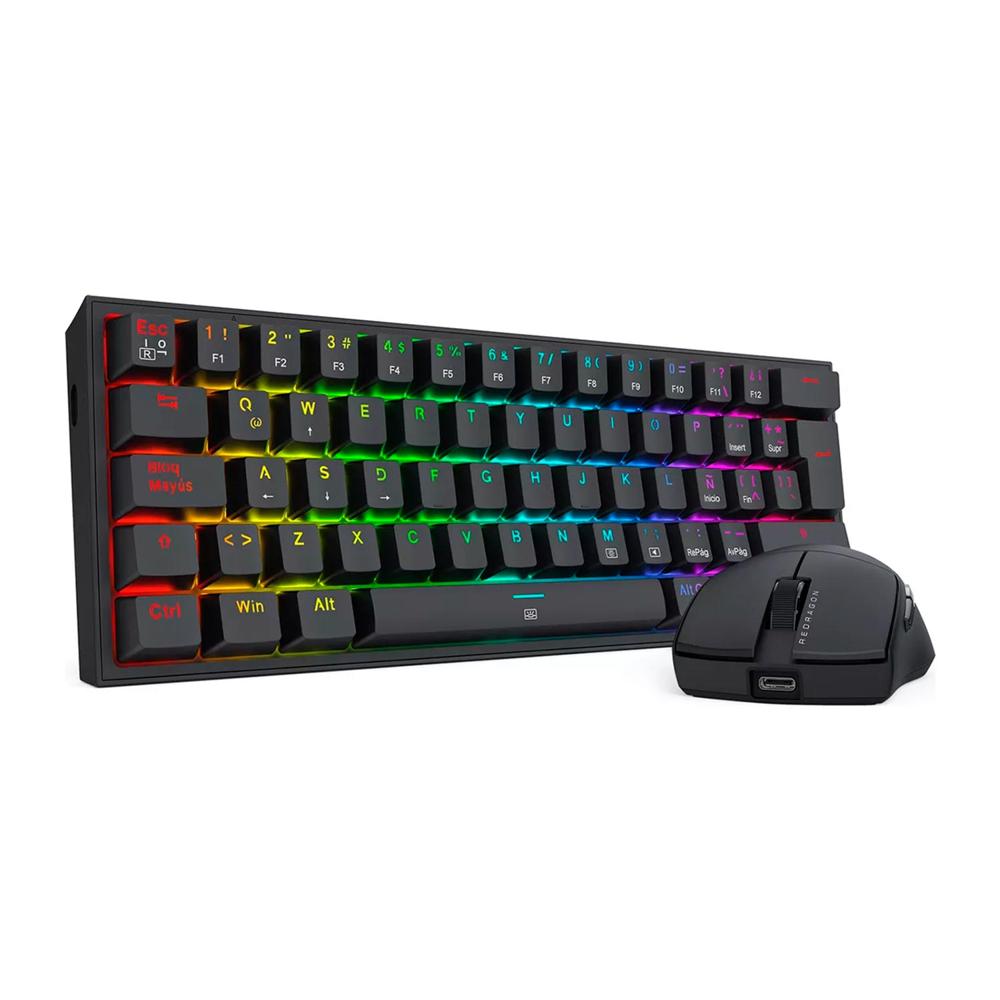 Combo Redragon S143 Teclado K617Rgb Fizz Sp (Español Cableado)