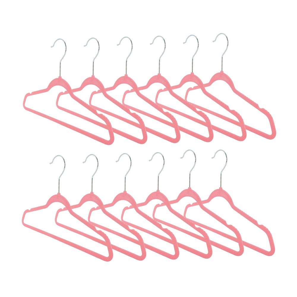 Set x 12 colgadores para niños Rosa Orange