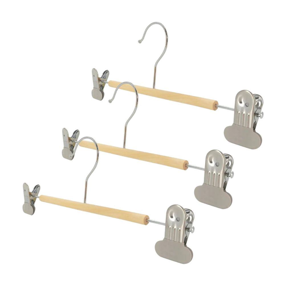Set 3 colgadores para pantalón Metal/Madera Orange