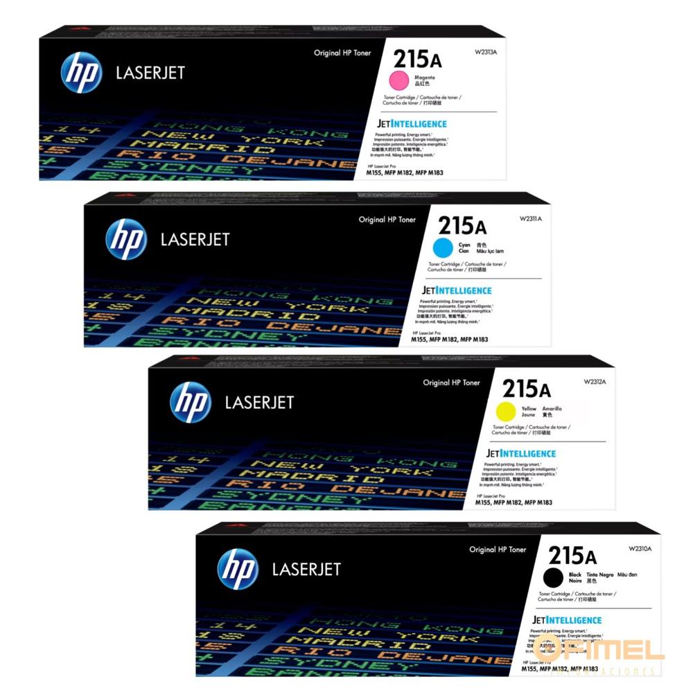 Kit Toner HP 215A Negro Cyan Magenta Amarillo Original