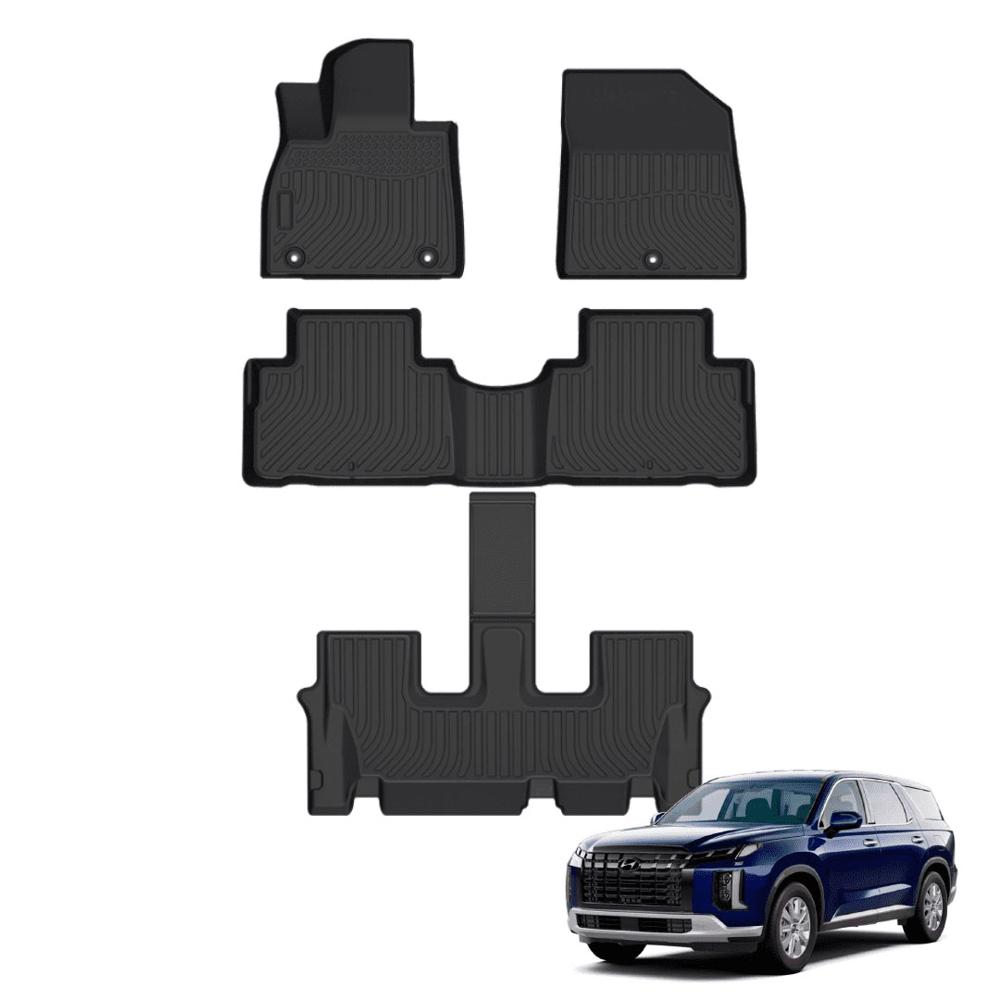 Piso de Auto 5D Para HYUNDAI PALISADE 3 FILAS 2021+ Protección Total para el Interior del Vehículo