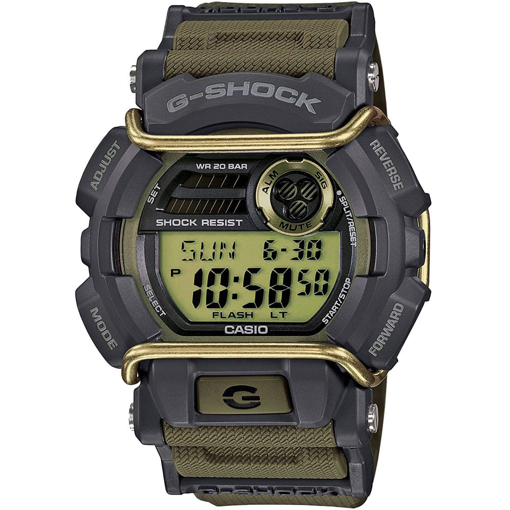 Reloj Casio G-Shock GD-400-9 Digital para Hombre Luz fondo Resina Gris Verde