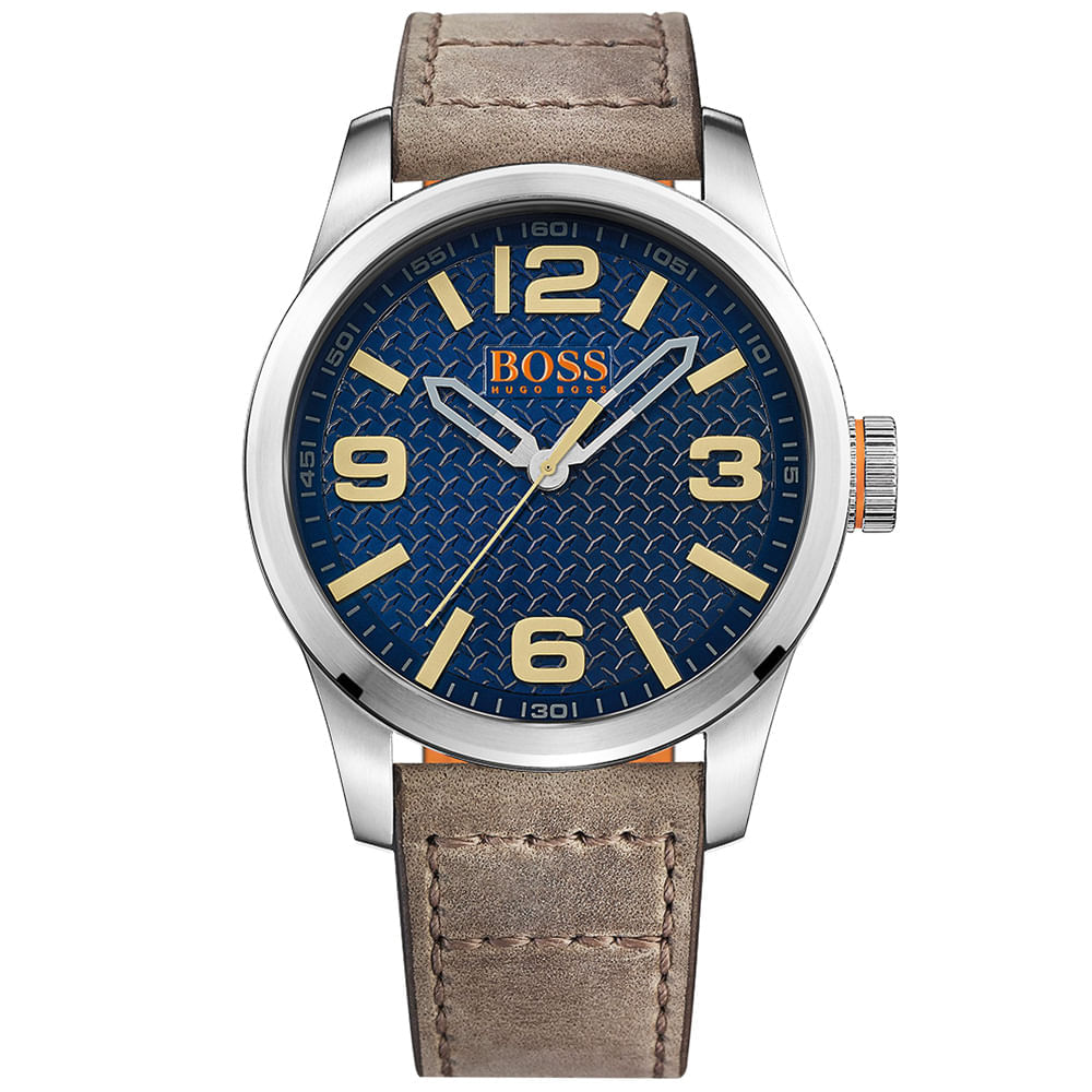 Reloj Hugo Boss Paris 1513352 Para Hombre Acero Inoxidable Correa de Cuero Dial Azul