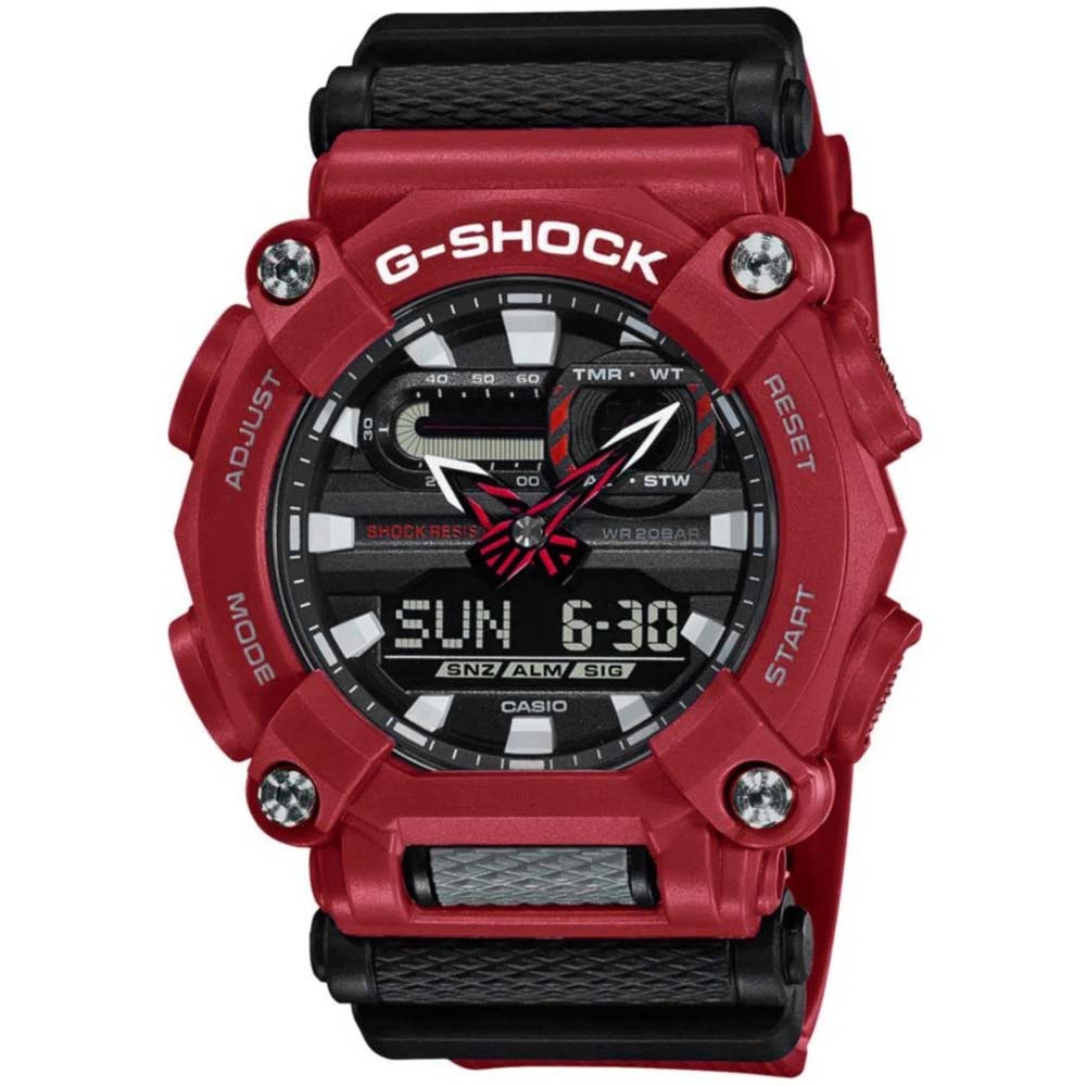 Reloj Casio G-Shock GA900-4A Digital-Analógico Para Hombre Luz Led Resina Rojo Negro