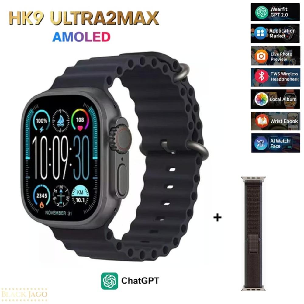 Smartwatch HK9 Ultra 2 Max Amoled Negro