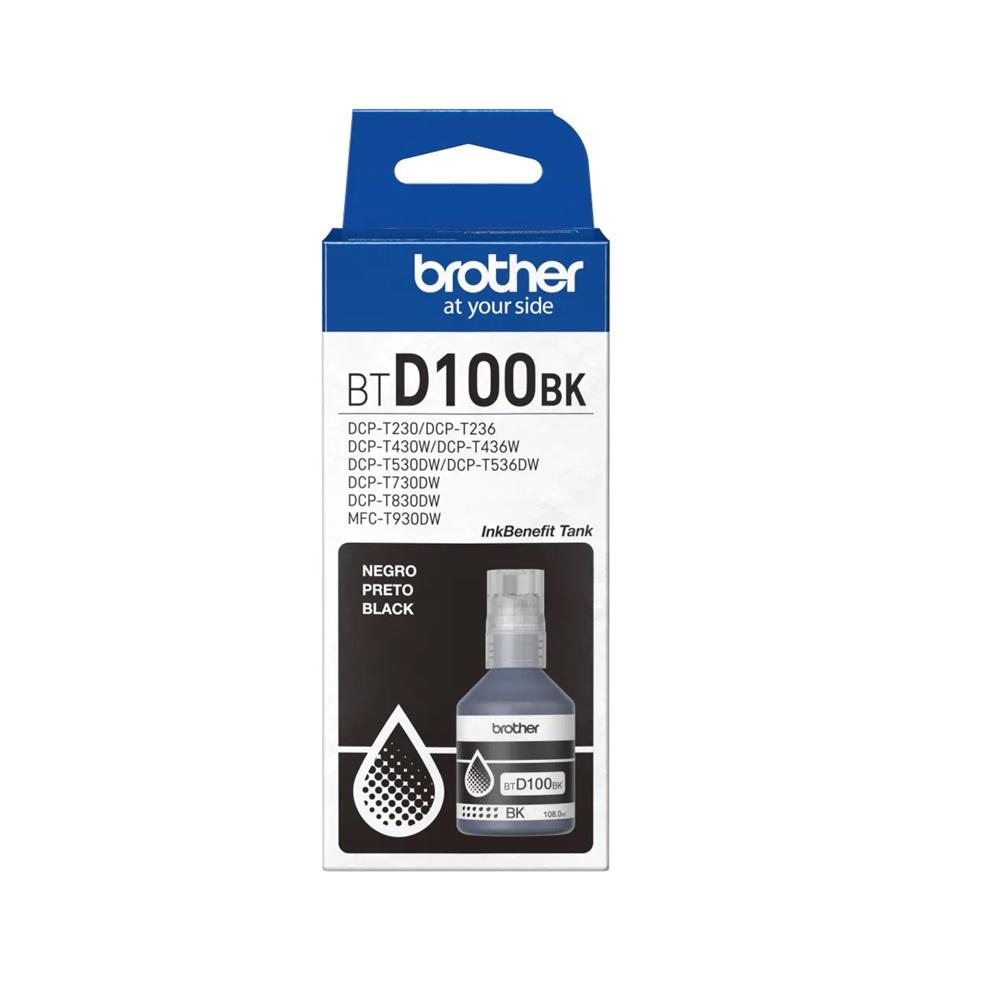 TINTA BROTHER BTD100BK COLOR NEGRO HASTA 7500 PAGINAS PARA BROTHER T230/T430W/T530DW P/N: BTD100BK