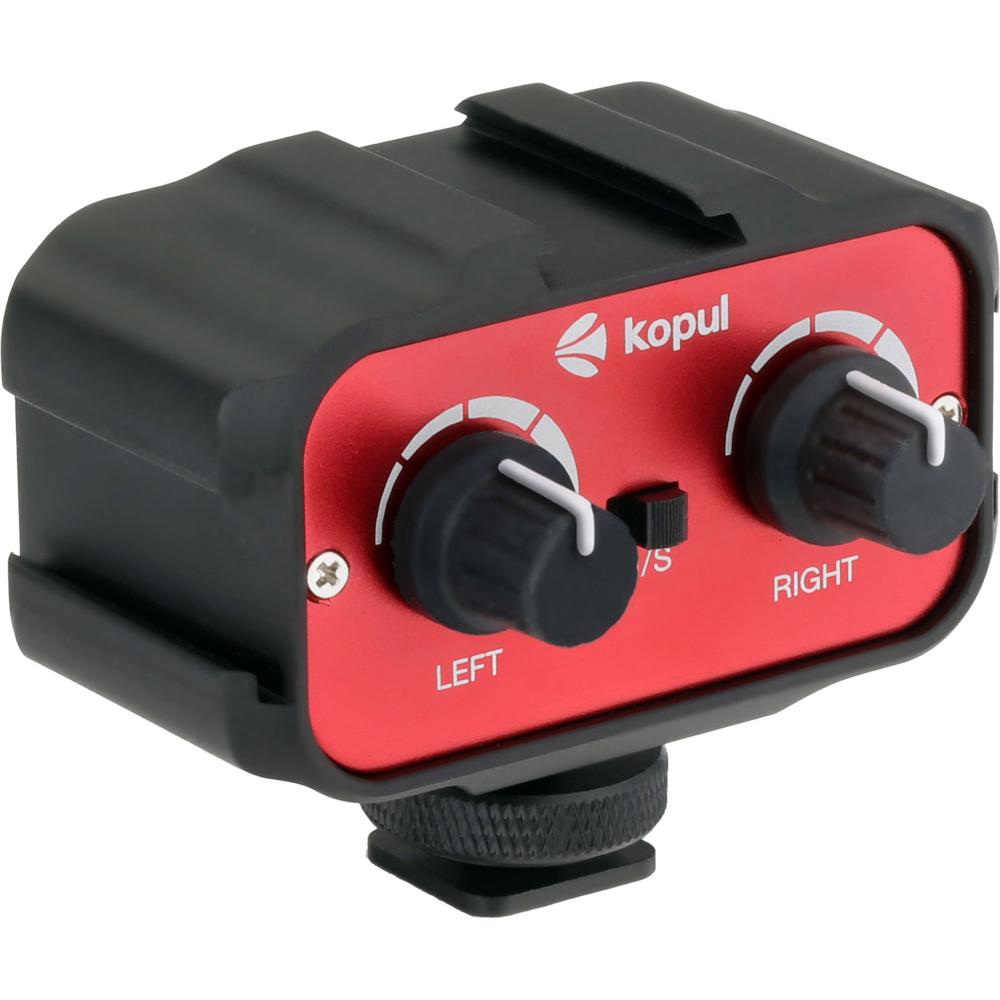 Kopul CMX-1-V2 Mezclador Mini de Dos Canales con Soporte para Zapata - Compatible con Micrófonos de