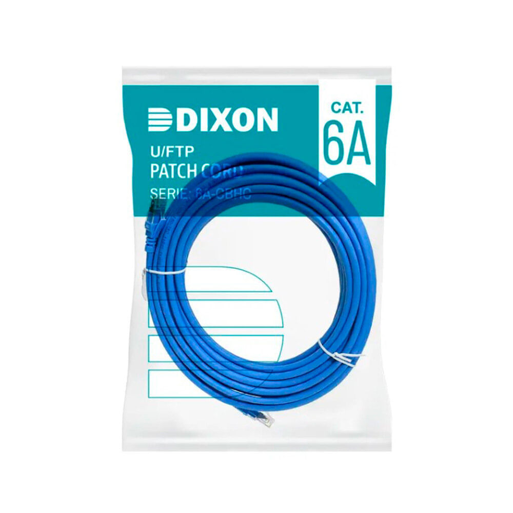 CABLE DE RED FTP DIXON CAT6A 20M 4PX26 AWG LSZH AZUL PN: 6A-CBHC-BL20