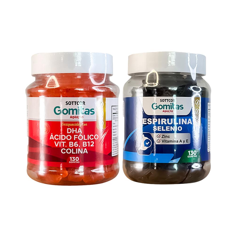 Gomitas con DHA Ácido Fólico + Espirulina Selenio