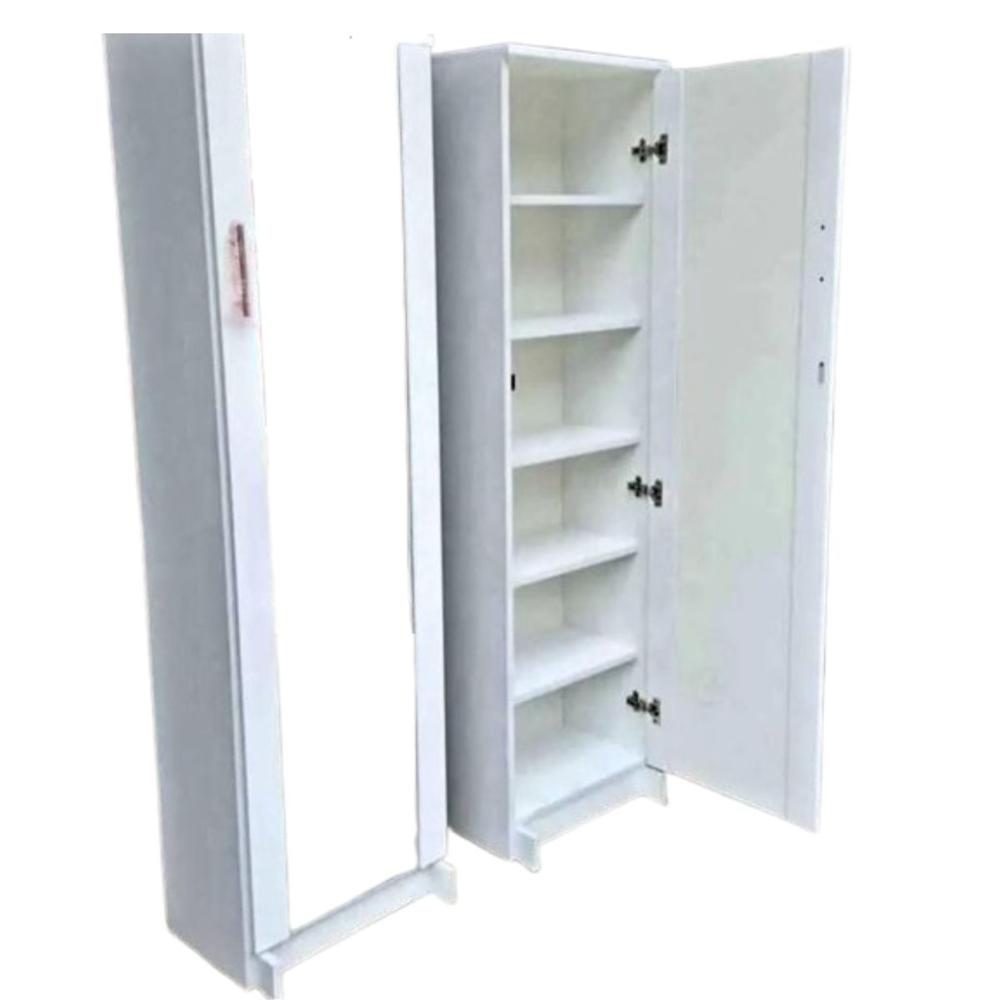 Zapatera Alta Melamine Blanco con Espejo Zapatera Alta Melamine Blanco con Espejo