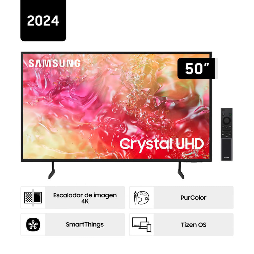 Televisor Samsung 50"" Crystal Smart TV Tizen UHD 4K UN50DU7000GXPE