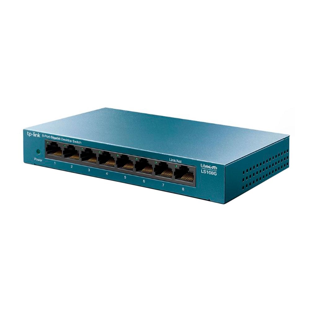 SWITCH TP-LINK LS108G V4, 8 PUERTOS 1000MBPS, GIGABIT, 802.1P/DSCP QOS METALICA - P/N: TL-LS108G