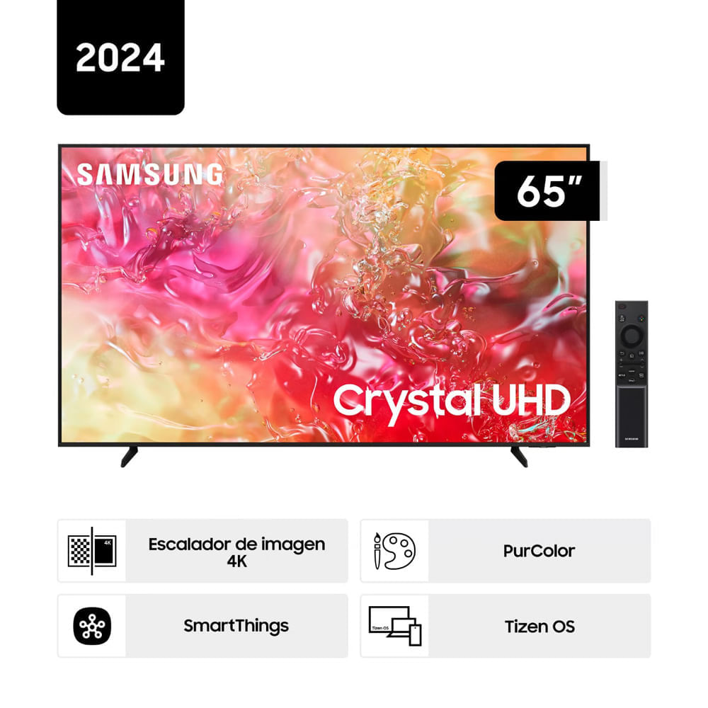 Televisor Samsung 65"" Crystal Smart TV Tizen UHD 4K UN65DU7000GXPE