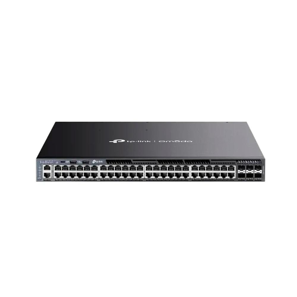 SWITCH TP-LINK OMADA 48× GIGABIT RJ45 POE+, 6× 10G SFP+ SLOTS, RACKMOUNTABLE, 2X USB P/N: SG6654XHP