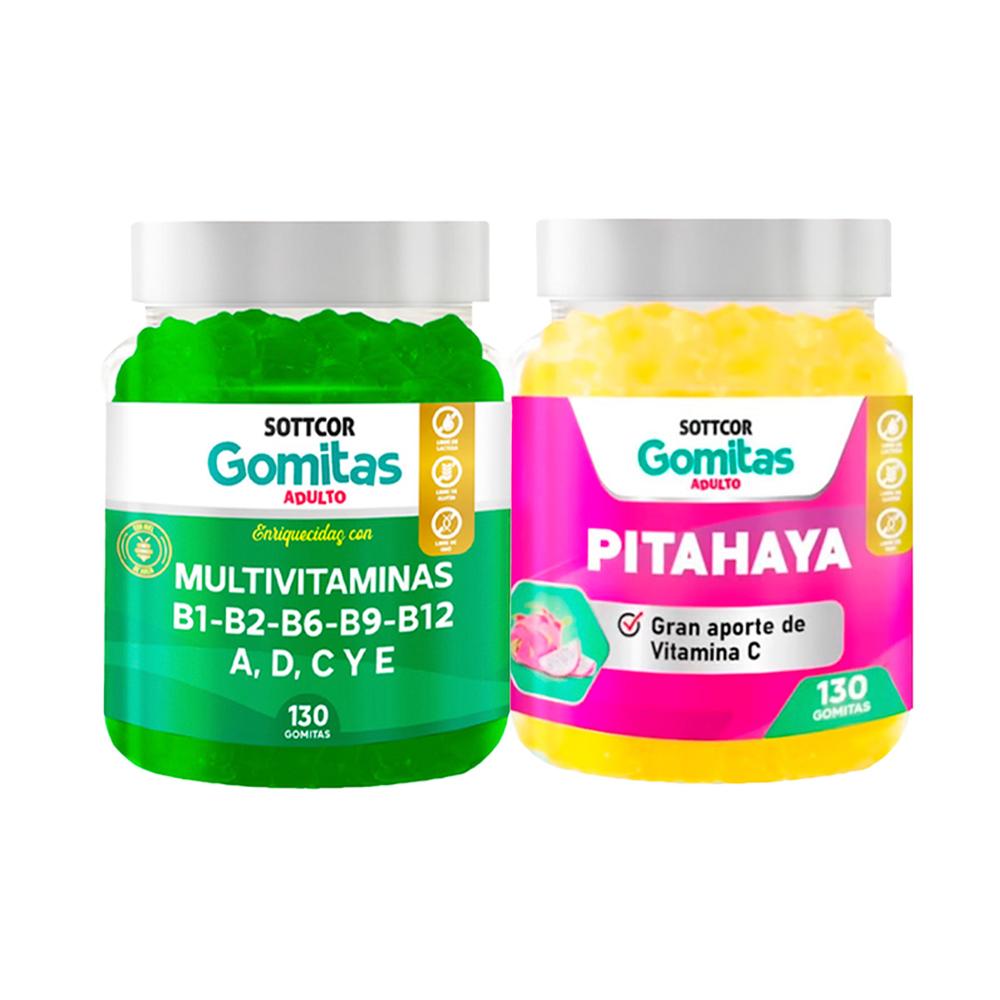 Gomitas Adulto Multivitaminas + Gomitas Pitahaya Adulto