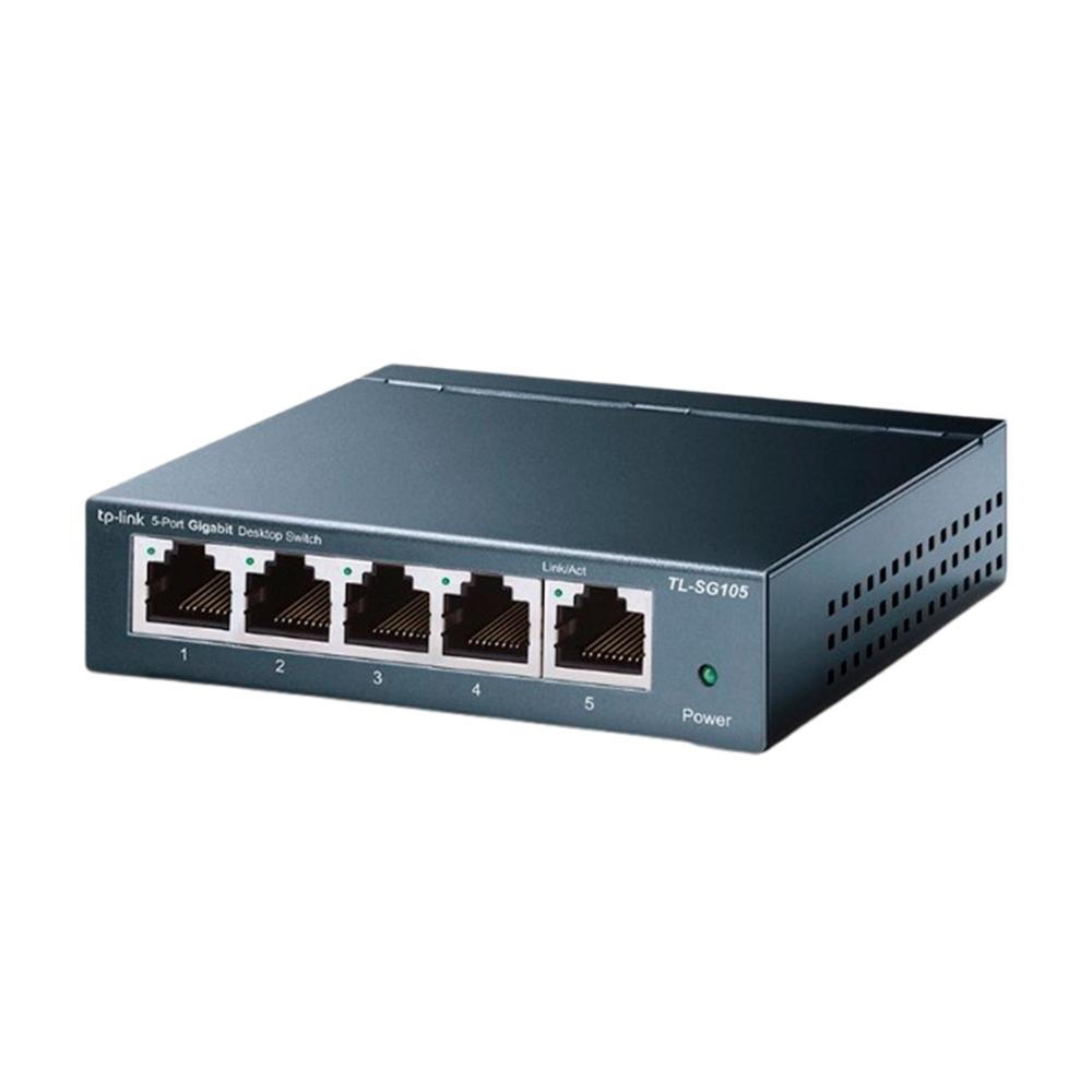 SWITCH TP-LINK TL-SG105 V6 5 PUERTOS GIGABIT 10/100/1000 METALICO -NEGRO P/N: TL-SG105
