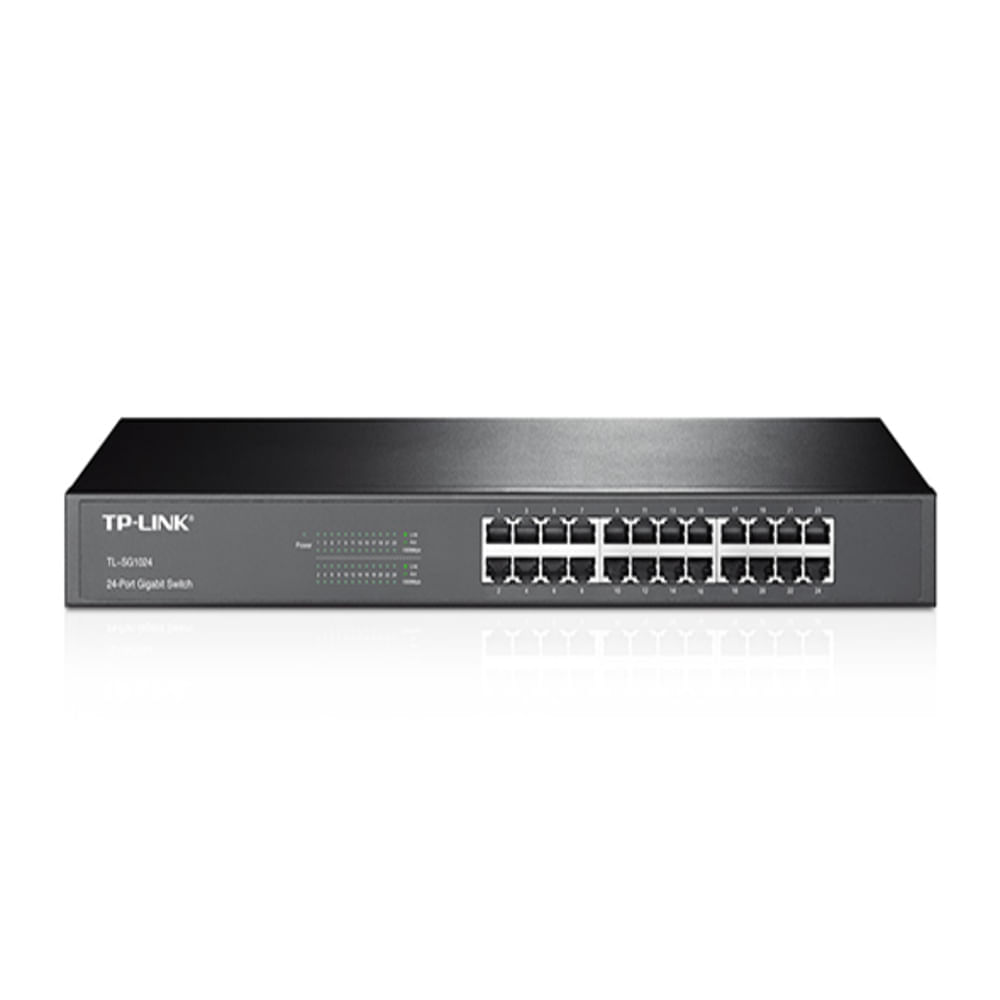 SWITCH TP-LINK TL-SG1024 24 PUERTOS GIGABIT 10/100/1000MBPS NEGRO P/N: TLSG1024