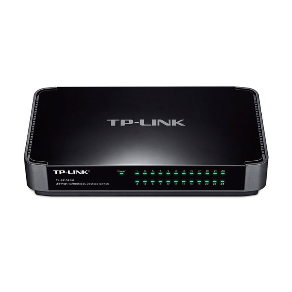 SWITCH TP-LINK TLSF1024M DE 24 PUERTOS 10/100MBPS DE ESCRITORIO COLOR NEGRO P/N: TL-SF1024M